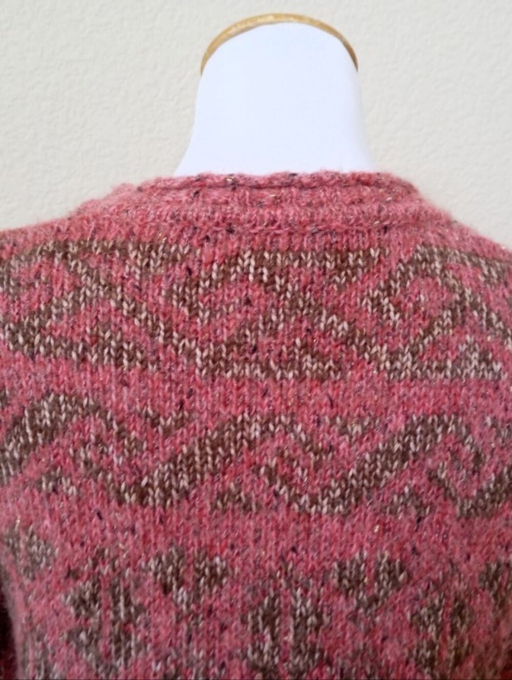 Sundance pink multi-texture sweater in a soft blended knit - Picture 7 of 8